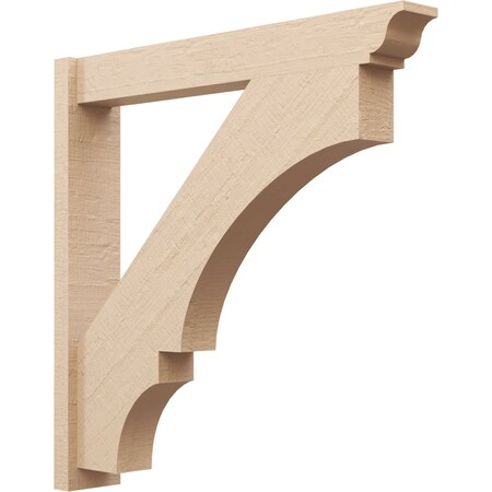 Ekena Millwork 6-in W x 38-in D x 38-in H Balboa Trad Rough Cedar Woodgrain TimberThane Outlooker, Primed Tan OUTUR060X38X38BOA04RCPR